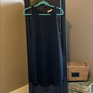 Black Dress with Self Rear Zipper and Pockets